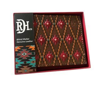 NWT Red Dirt Hat Bifold Leather Wallet Geometric Southwest Rodeo 23111881W16
